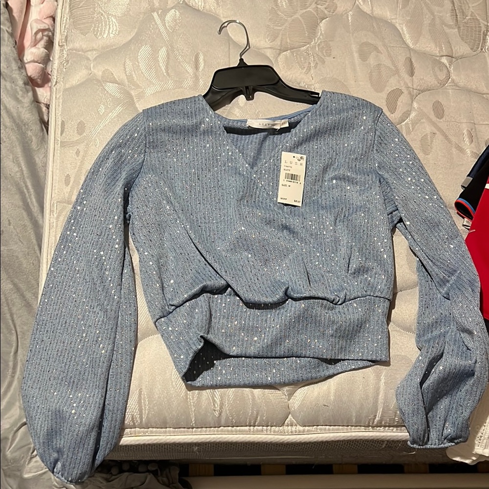 Sparkling Blue Long Sleeve Top